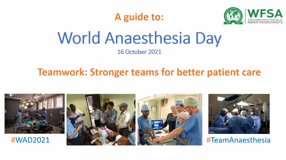 Celebrate Teamwork on World Anaesthesia Day 2021